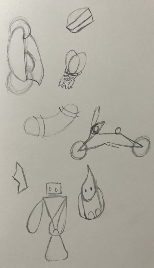 Sketchbook Sample 2, Random Assortment of shapes.