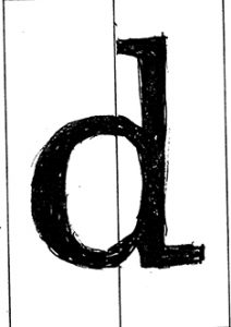 A "d" in Egyptian Serif Clarendon