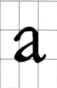 An "a" in Old Style Garamond