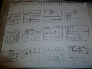 12 Thumbnail drawings through my window frame