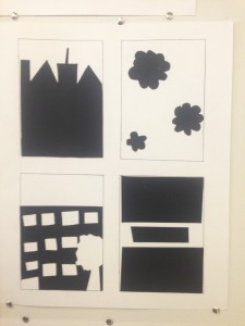 Paper cut bristol Pad with black paper 