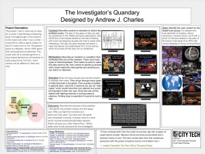 The Investigator's Quandary Final Project