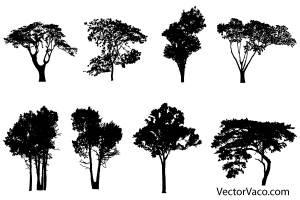 Tree silhouettes Samples for Architectural Drawings
