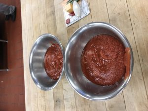 Students Used Tomato Sauce To De-glaze Their Mire Poix From The Roasting Tray