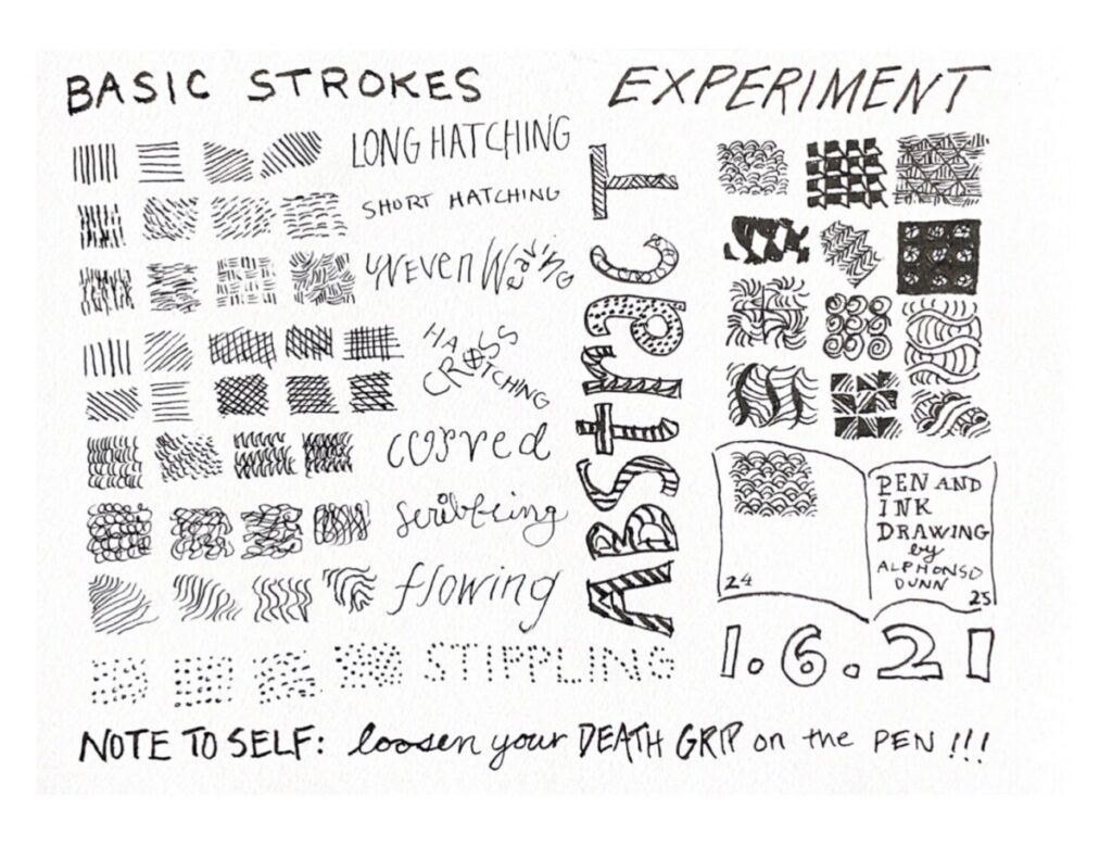 https://www.lydiamakepeace.com/blog/art-journal-basic-strokes-and-abstract-experiments