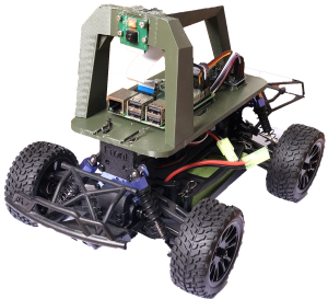 An image of the physical DonkeyCar rig.