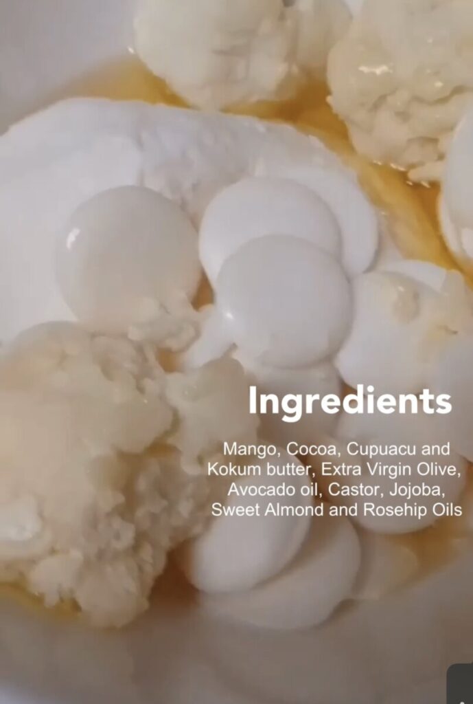 Mixture of ingredients for natural hair products