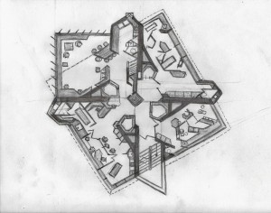 Price Tower Floor Plan - Frank Lloyd Wright (Sketch)