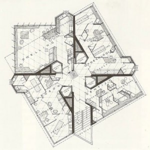 Price Tower Floor Plan - Frank Lloyd Wright (Original)