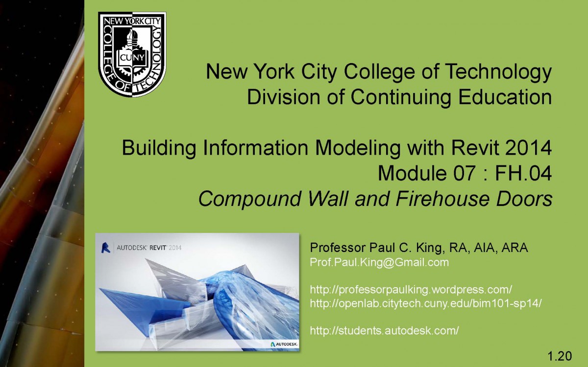 CITYTECH.CONTED.REVIT.2014.Module.07.FH.04 CompoundWall&FirehouseDoors_Page_01