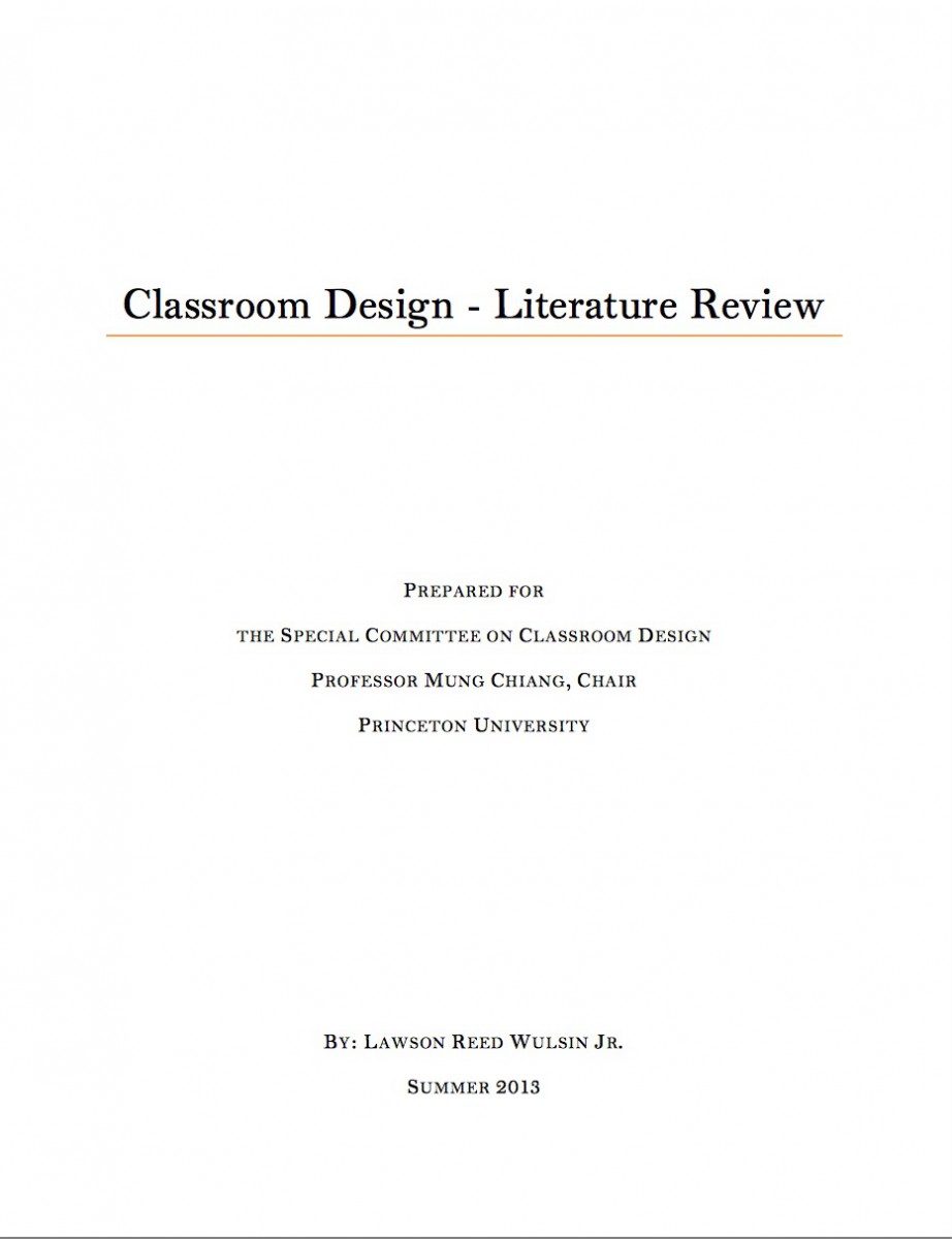 Princeton Literature Review