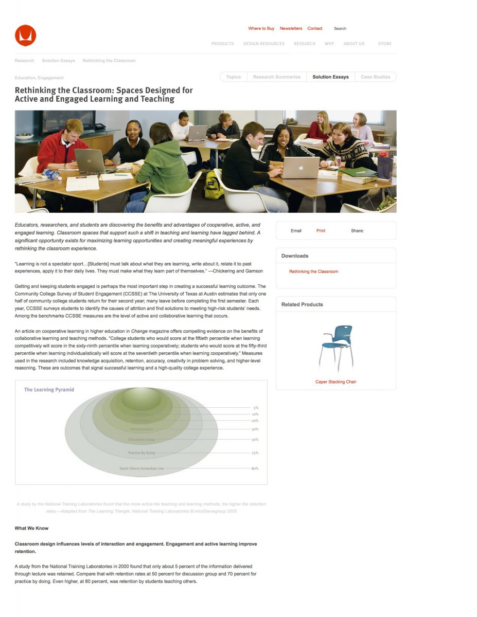 Rethinking the Classroom – Research – Herman Miller