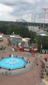 A picture of the center of Six Flags