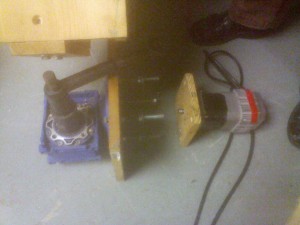 Attempt to connect motor to the wormgear box.