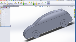 Initial car model in Solidworks