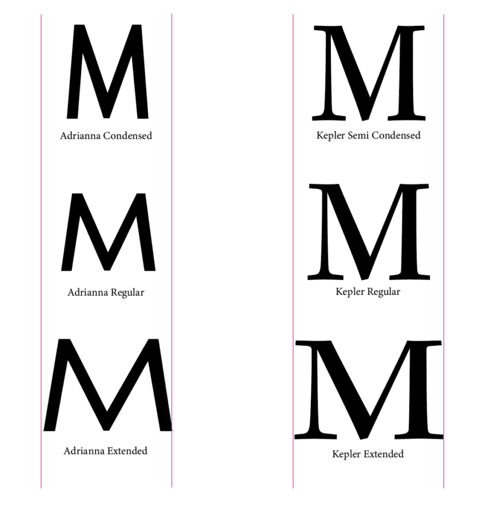 variations of the letter M