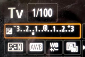 Exposure compensation scale