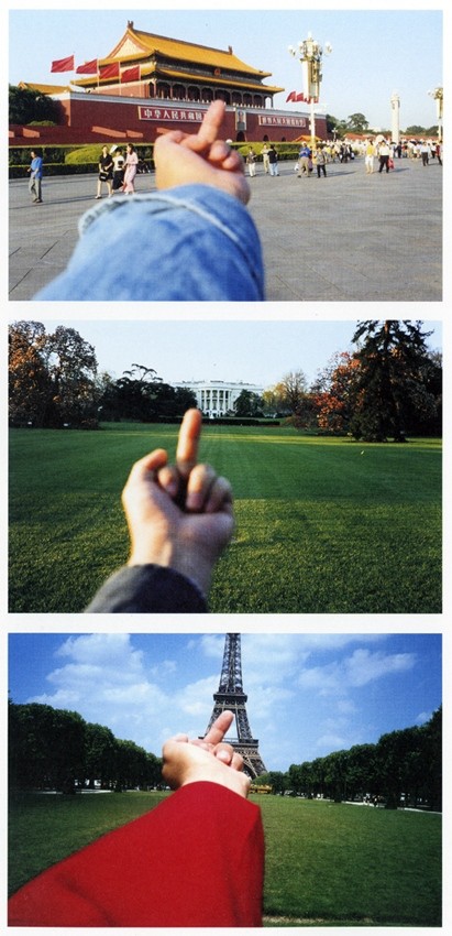 Study of Perspective: Tianamen, The White House, Eiffel Tower. Photographer: Ai Weiwei. 1995-2003