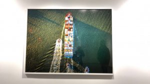 I was amazed to see how bird's eye view photography. I never imagined a ship would so interesting to see from top view. It is so colorful and it allows us to see how color harmony works in our surroundings.