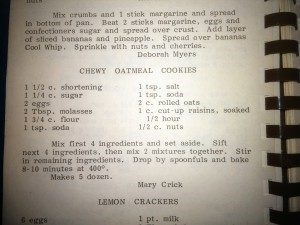 Cookbook recipe
