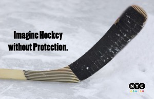 Imagine Ice Hockey without Protection