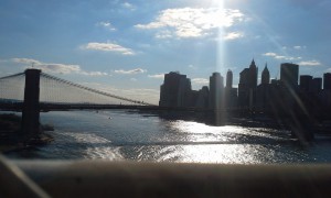 Journey across Manhattan Bridge.  Beginning. 