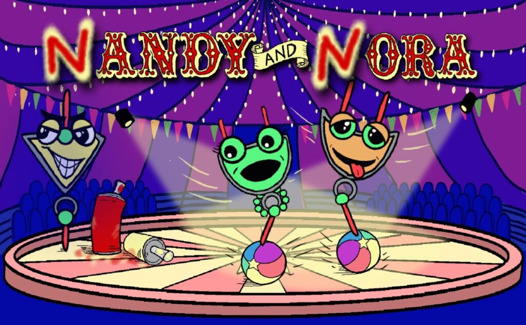 Title slide: "Nandy and Nora" showing the NAND and NOR gates along with the NOT gate hiding in the shadows