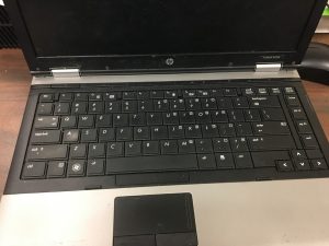 Installed laptop keyboard