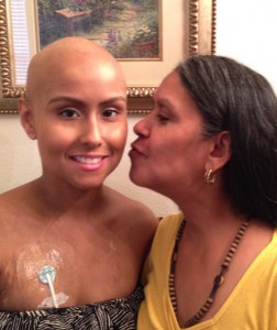This picture was taken, within two months after my transplant, of my Mom and I.