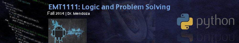 EMT1111: Logic and Problem Solving | Fall 2014