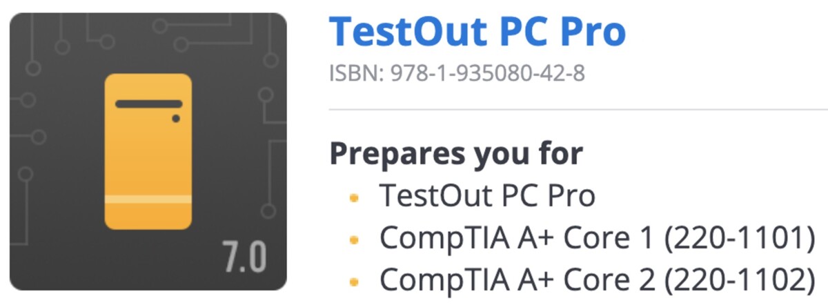 TestOut PC Pro - Version 7