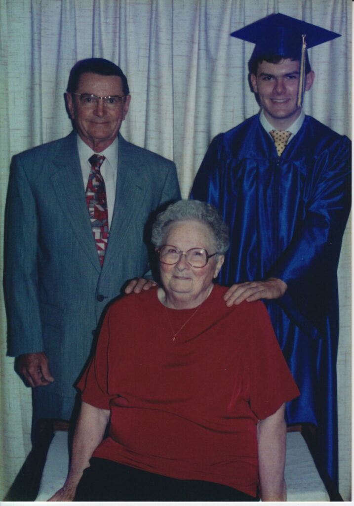 Prof. Ellis with his Grandpa and Granny Ellis. 