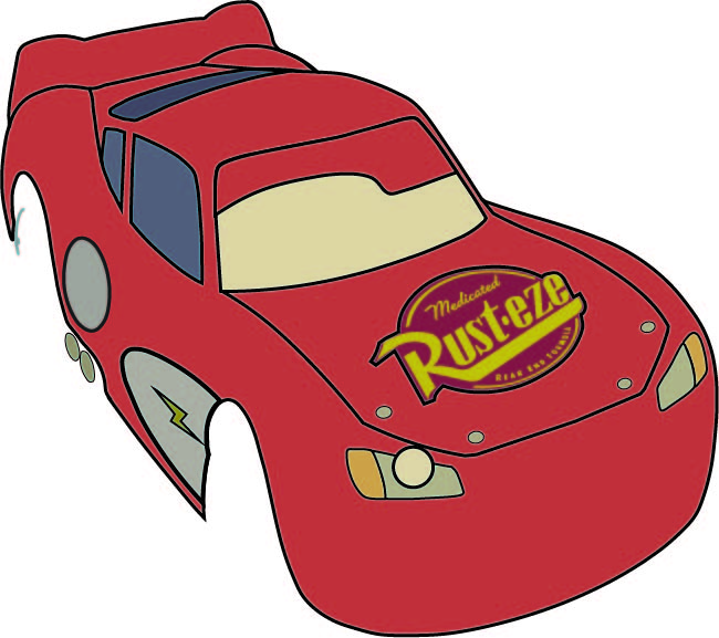 Creation of the basic lines and colors for the car
