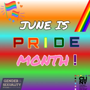 This is an image of a flier promoting June to be Pride Month