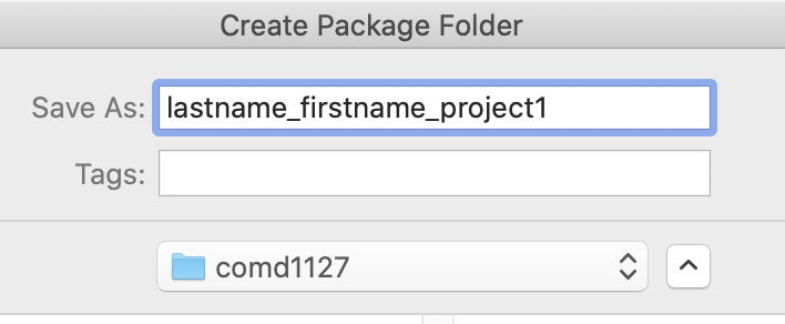 create a package folder