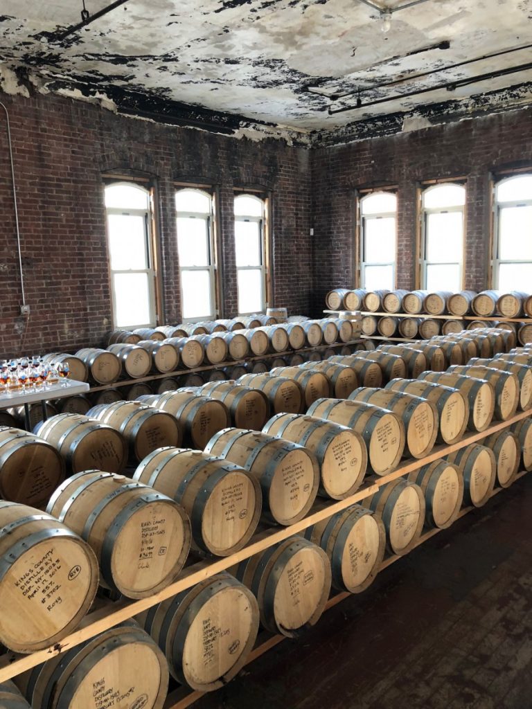 The law in the United States requires that "straight whisky" (with the exception of corn whisky) must be stored for at least two years in new, charred oak containers.[2] Other forms of whisky aged in used barrels cannot be called "straight".