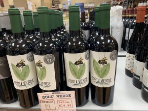 This wine is called Goru Verde and it is a red wine from Spain