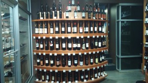 A red wine display at Heights Chateau