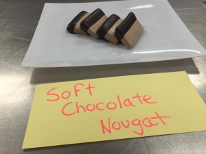 Plating the Soft Chocolate Nougat