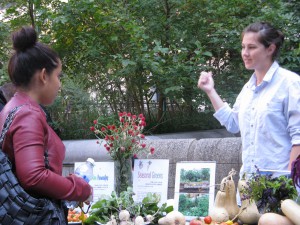 At the club fair, talking about the garden
