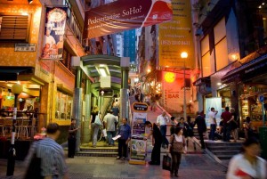 Soho district with numerous world famous restaurants 