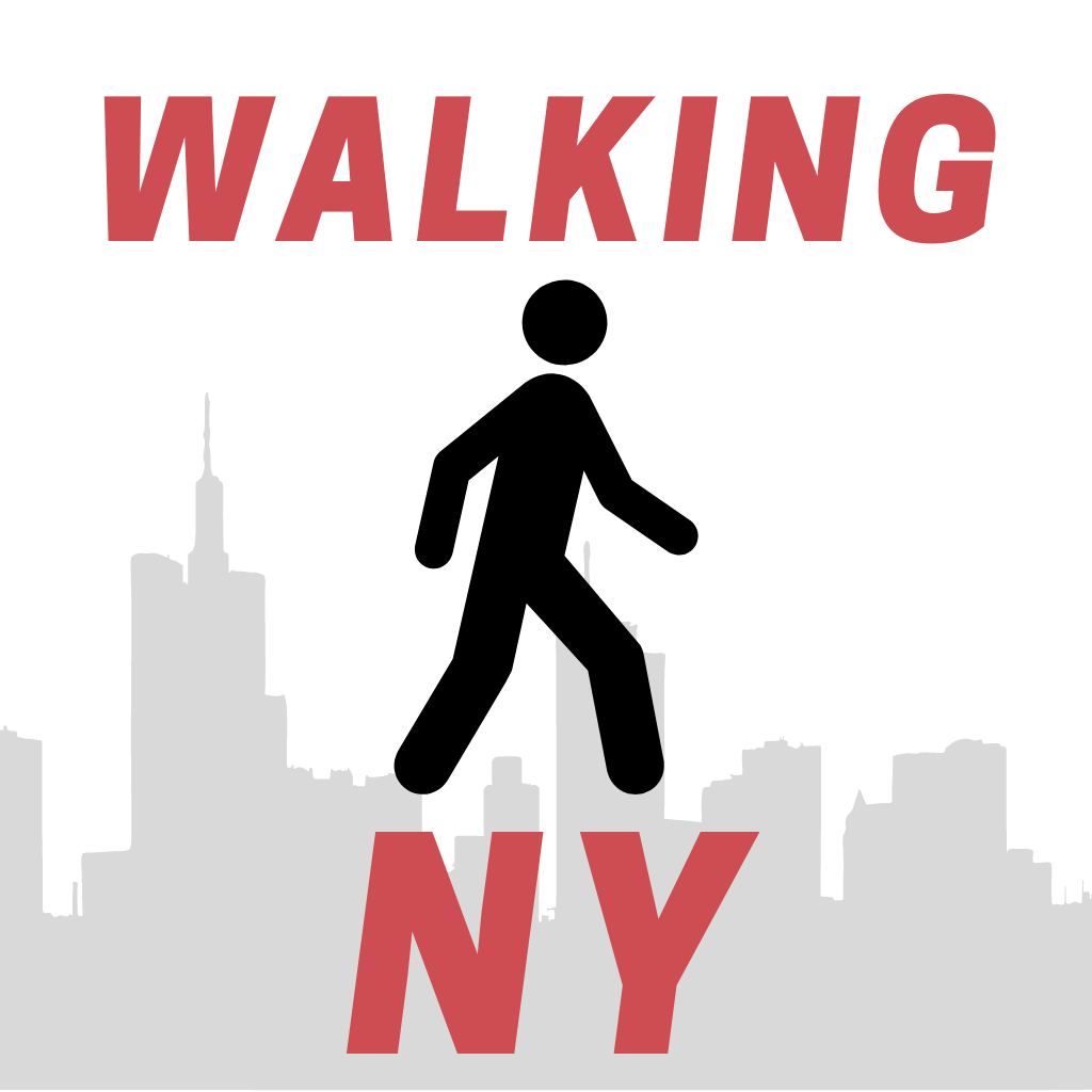 Two digital drafts for the Walking NY app