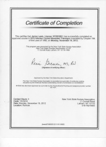 Infection Control Certificate 001