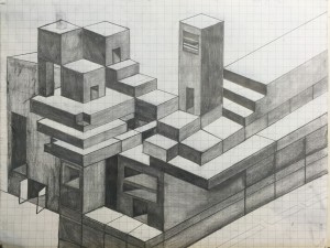 3D rectangle and square drawing