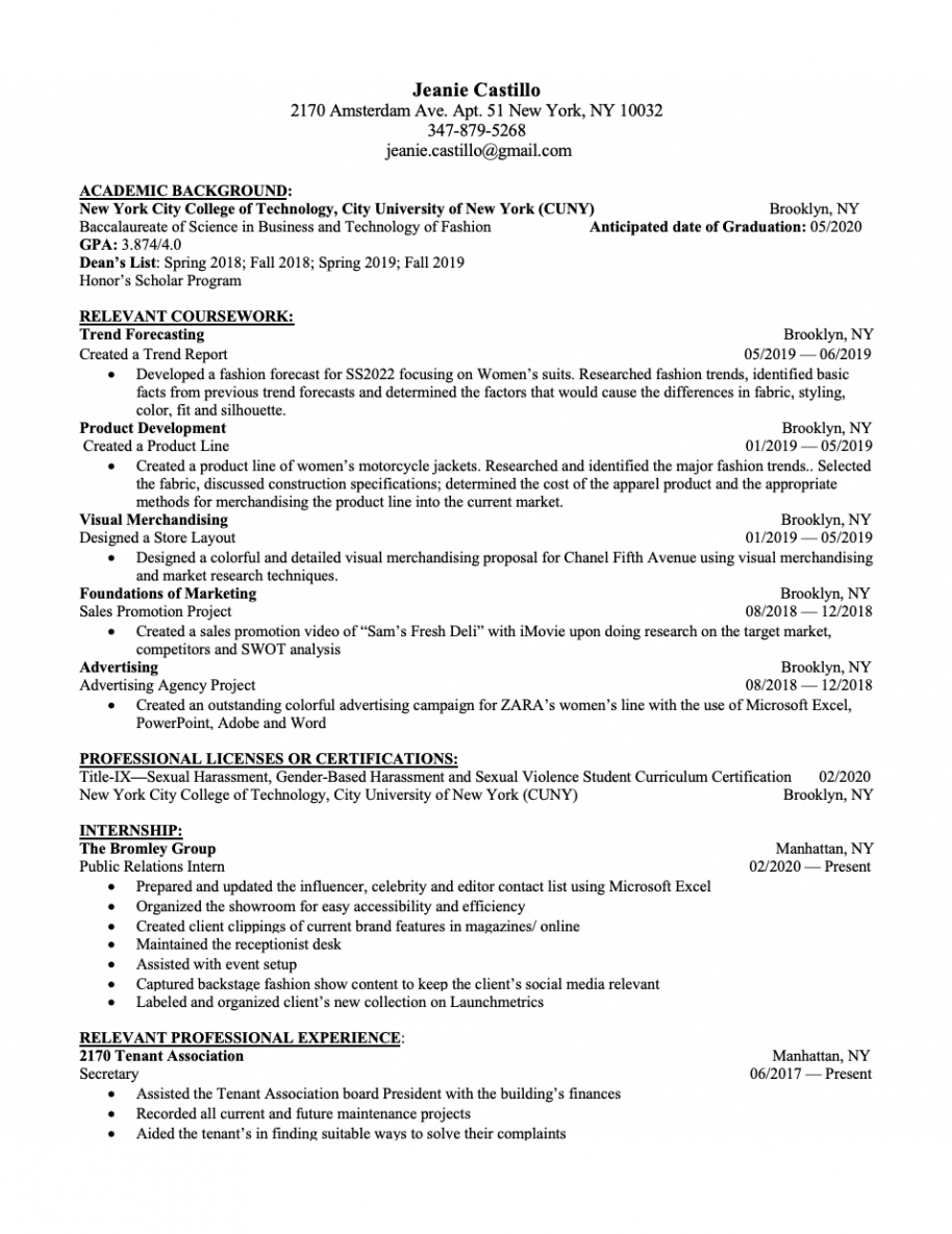 RESUME – Jeanie Castillo’s ePortfolio