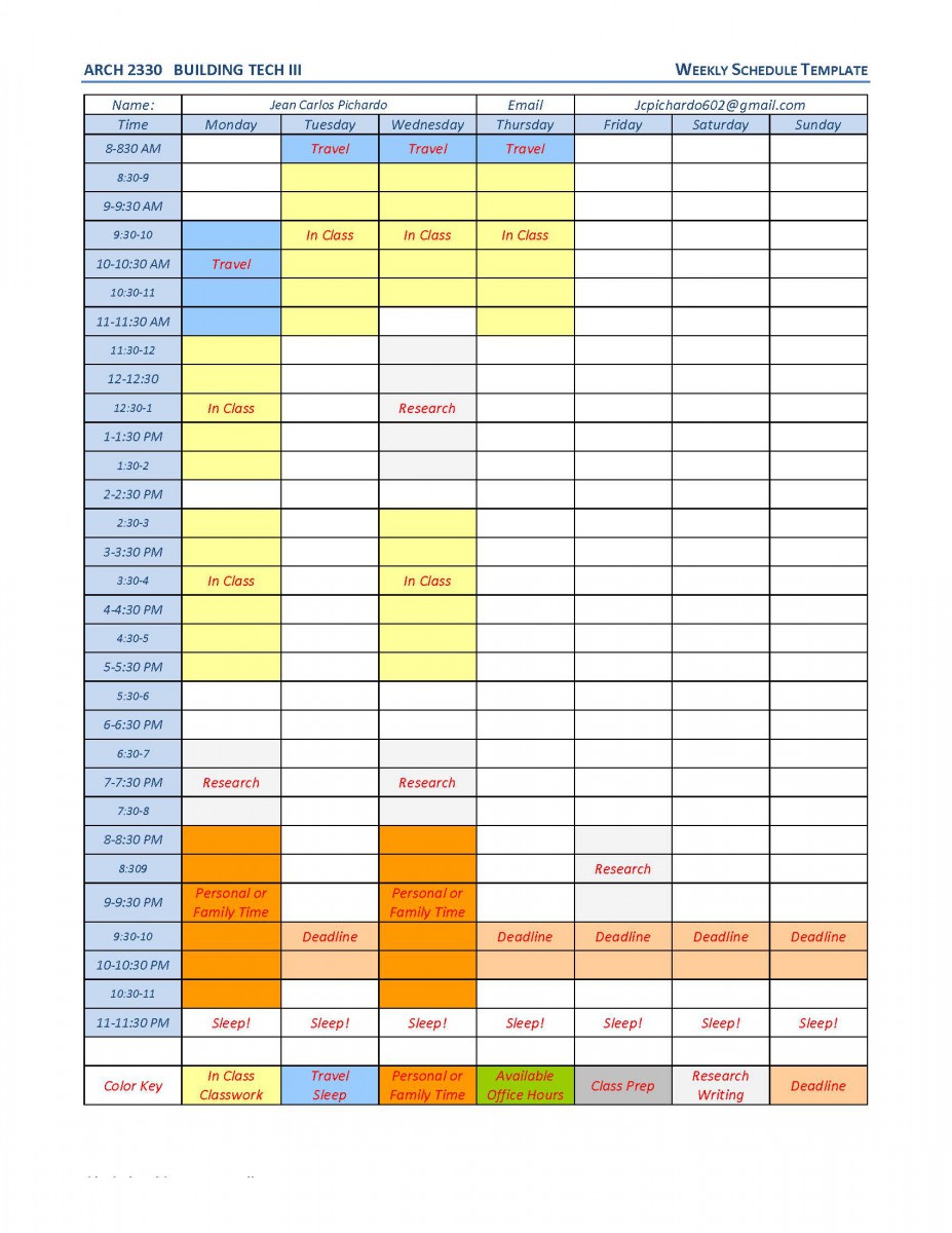 individual schedule (jean carlos pichardo) | group jcfdr