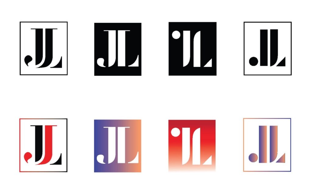 Different digital variations for logotype.