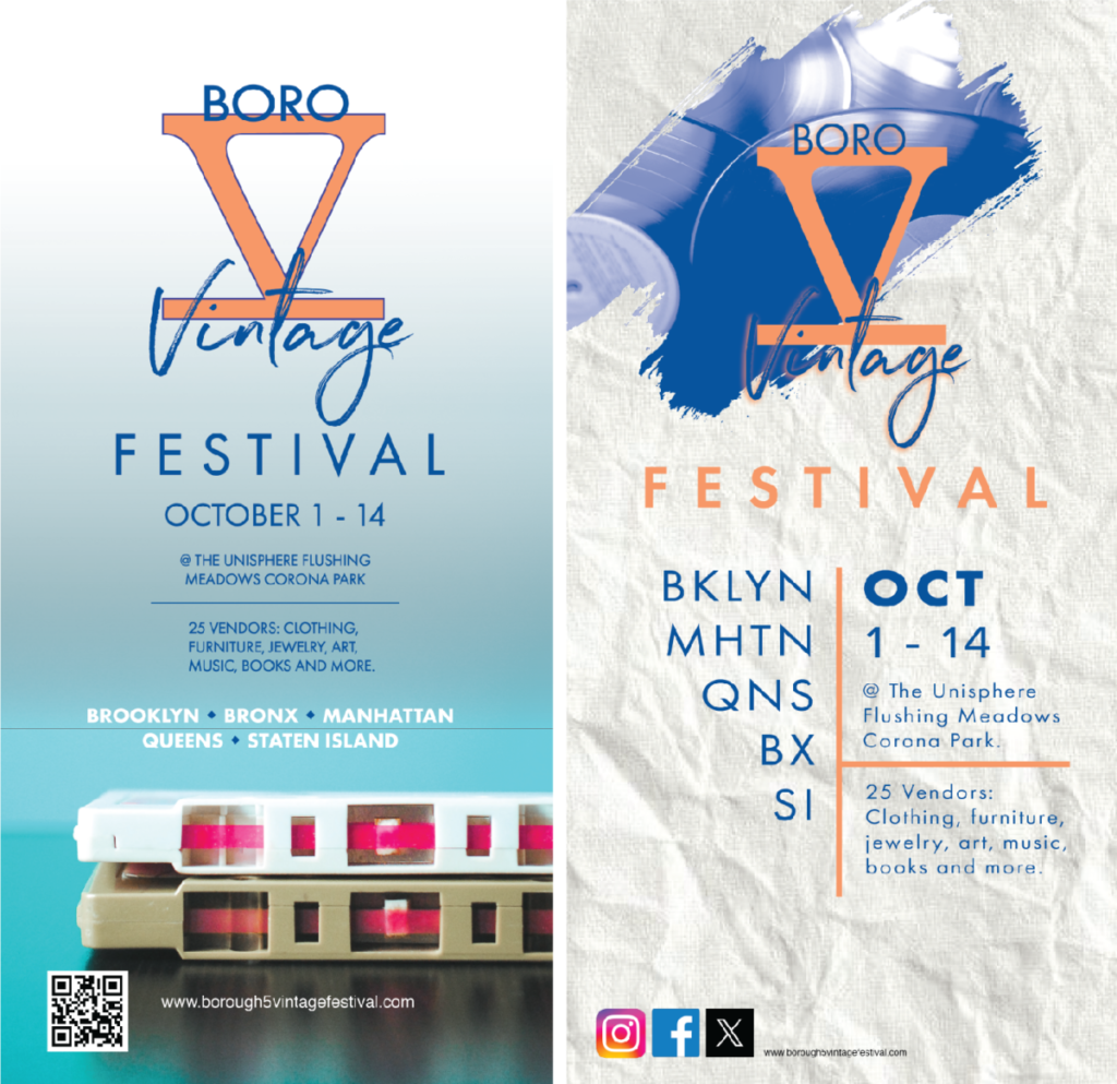 Two different Posters for the Boro 5 Vintage festival.