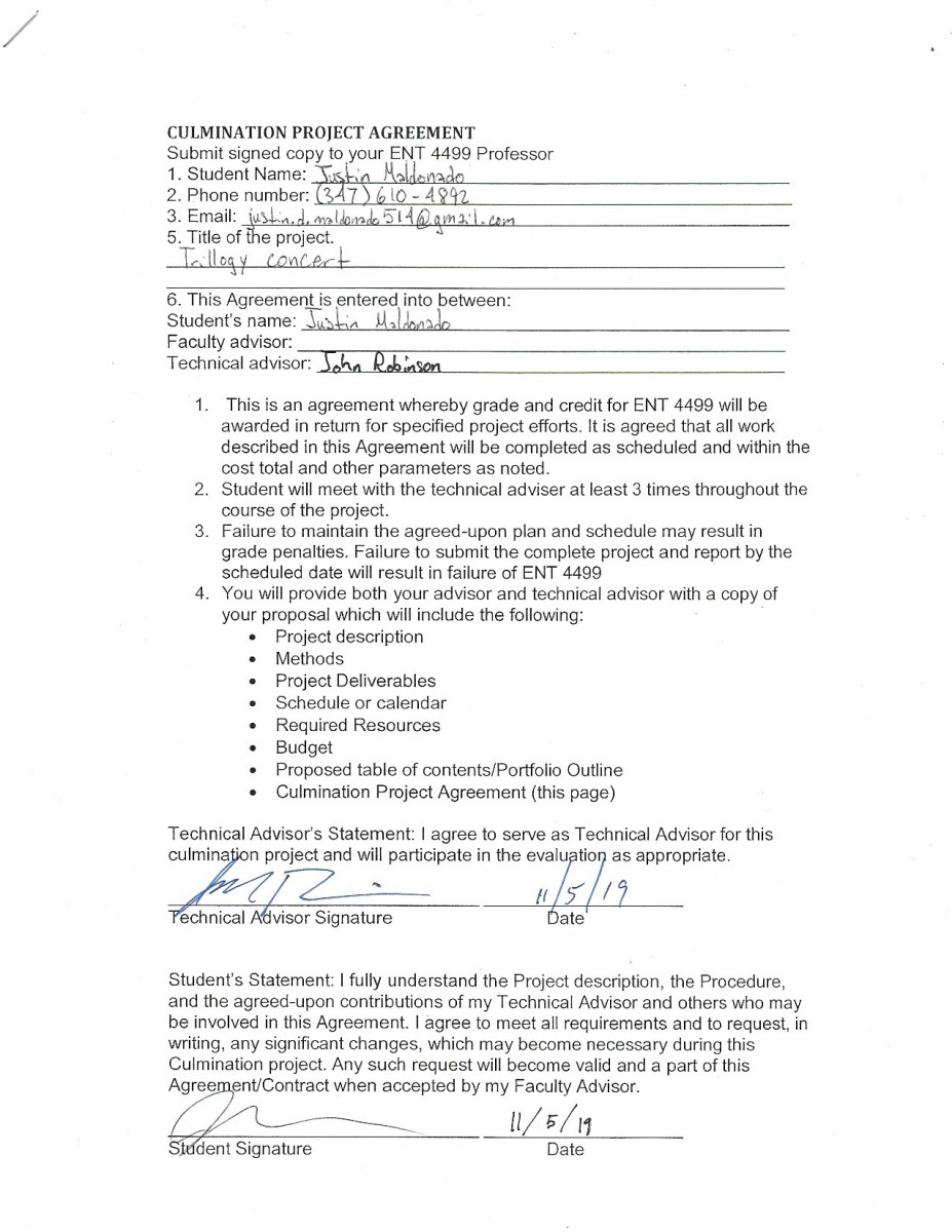 Signed Culmination Agreement