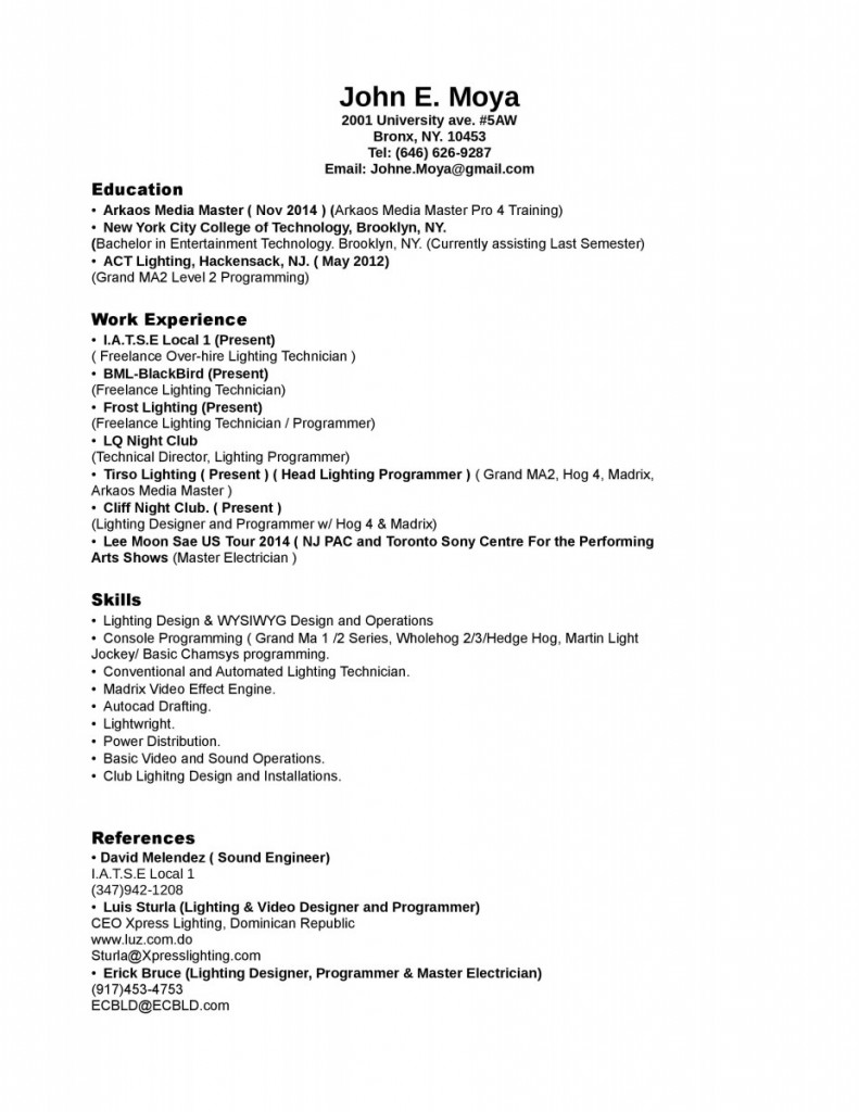 Resume | John Moya